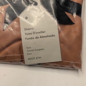 West Elm Euro Pillow Shams in Rust Set Of 2
